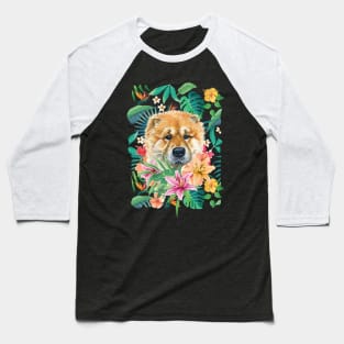 Tropical Fawn Chow Chow Baseball T-Shirt